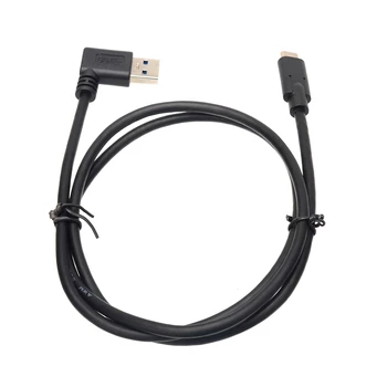 1M USB 3.1 Tip-C Moški Za 90 Stopinj v Desno pod Kotom USB 3.0 Tip A Moški USB Kabel za Polnjenje, Sinhronizacijo Podatkov za Xiaomi 4C/5 Huawei