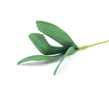 200pcs Umetna Zelena Pene Listi Cvet Poroko Božič Družinski Vrtni Okras Vaza Ročno Cvet Obroči Simulacije Listi