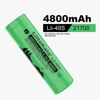 100 kozarcev LiitoKala Lii-48S 21700 3,7 V 4800mAh li-lon Akumulatorska Baterija Za 9,6 moč 2C Stopnja Praznjenja ternary litijeve baterije