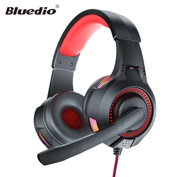 Bluedio D5 gaming slušalke računalnik slušalke, USB 3,5 mm žične slušalke na uho slušalke z mikrofonom LED lučka za prenosni RAČUNALNIK gamer