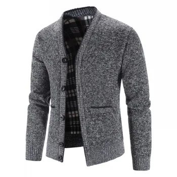 Novi Puloverji Plašči Moške Zimske Debelejši, Pletene Cardigan Sweatercoats Slim Fit Mens Pletene Topel Pulover Moške Jakne Pletene Obleke