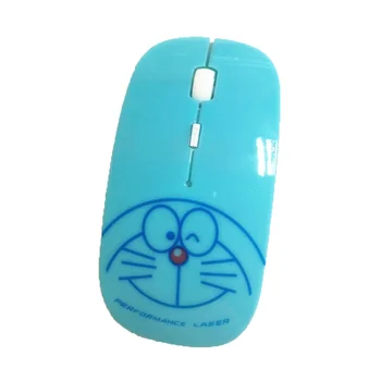 2.4 G Brezžična Računalniška Miška Ergonomske Tiho Ustvarjalne Mause Doraemon Srčkan Polnilna Miši Dekle Modro Darilo Za Laptop, PC, MAC