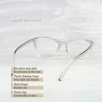 Toketorism Ultralahkih TR90 Plastičnih Titana Moških Očala za Kratkovidnost Očala Okvir za Ženske 51068