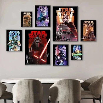 Platno HD Natisnjeni Star Wars Slikarstvo Wall Art Darth Vader Master Yoda Plakat Doma Dekor Slike Dnevna Soba Modularni Brez Okvirja