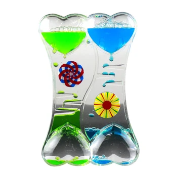 Ustvarjalne potisnite plastično olje spustite okraski puding mleka barva tekoče peščena ura razlitja nafte darilo igrača