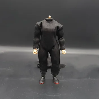 1/12 Moški/Ženski Vojak Oblačila Model Črna Obleka, Prikrite Jumpsuit za 12 inch Dejanje Slika Mišice Telesa Igrače