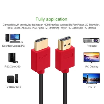 HDMI je združljiv KABEL 4K Visoke Hitrosti Podporo 3D 1080p Ethernet Audio Return Kabel za HDTV PS4 Projektor HDMI Splitter Preklopnik