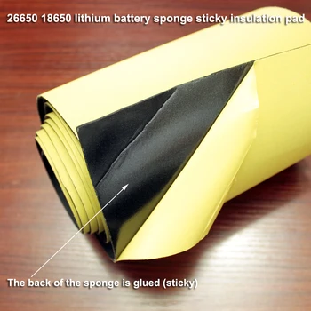 26650 18650 Litijev Baterijski Paket Izolacija Shockproof Pad Goba Materiala Z Lepilom Dolžina 100 cm