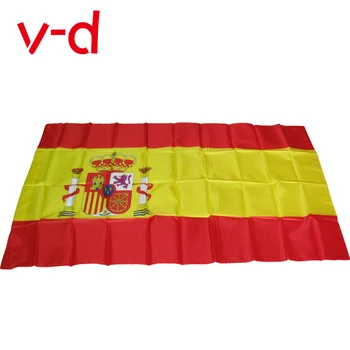 Brezplačna dostava xvggdg 90x150cm španija zastavo 3x5 Noge Super Poli ZASTAVO nogomet Notranja Zunanja Poliester Zastavo