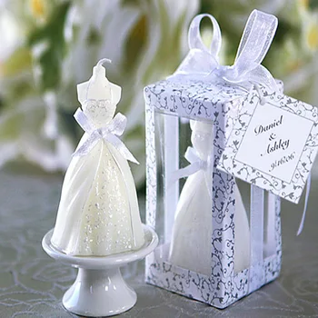 10pcs Poroko roza poročne obleke sveče poroko predlog, poroka darila za goste poroko spominkov