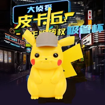 2021 Resnično Pokemon Detektiv Pikachu Risanka Vode Skodelice Anime Pokemon Pikachu Model Pokal Božično Darilo Igrače za Funs Chrildren