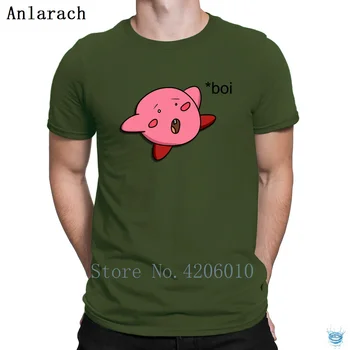 Smešno Kirby Tshirts Smešno Veliko HipHop Vrhovi Pomlad T Shirt Za Moške Naravnih Prilagodite O-Vratu Anlarach Fit