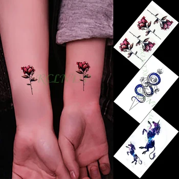 Nepremočljiva Začasni Tattoo Nalepke cvet panda fox dinozaver zajec majhne tatto flash tattoo ponaredek tetovaže za ženske, moške otrok