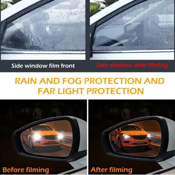Najnovejši 4/8pcs Nano Anti Meglo Avto Ogledalo Okno Jasno Filma Nepremočljiva Rainproof Avto Rearview Mirror Zaščitni Pokrovi Avto Nalepke