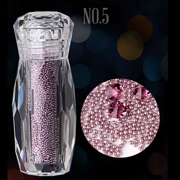 1 Steklenica Mini Kaviar Kroglice AB Kristalno Majhnih Okrasnih Steklenih Mikro Osnovo Za Nohte DIY Pisane 3D Bleščice Nail Art Odlikovanja