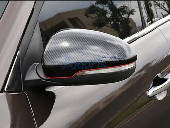 Za Hyundai Tucson 2016 2017 2018 2019 2020 Ogljikovih Vlaken Barvne Strani Ogledalo Kritje Rearview Prekrivni Kape Nalepke Auto Dodatki