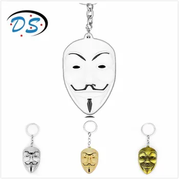 Kul Film, nakit, Dodatki za V kot Vendetta Masko Keychain Hip Hop Key Ring Ključnih Verige za Avto Ključ Imetnika