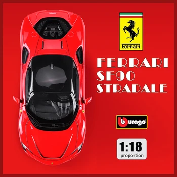 Bburago 1:18 Ferrari SF90 Stradale Modela Avtomobila vlivanju Simulacije Zlitine Modela Avtomobila Obrt Dekoracijo Zbiranje Igrač
