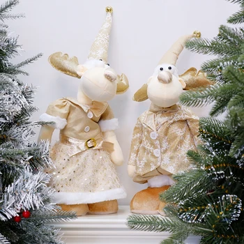 Velika Velikost Božič Lutke Zložljive Santa Claus Snežaka Elk Igrače Božič Figurice Božično Darilo za Otroka Red Xmas Tree Ornamen