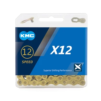 KMC X12 Verige 12 Hitrost Srebrna Zlata Veriga z Izvirno missinglinks za Shimano Zadnji Deraillure Ročice Cesto, MTB Kolo 126L