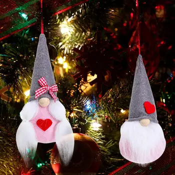 2PCS Božič Brezosebna Gnome Santa Božič Visi Drevo Ornament Lutka Dekoracijo Doma Obesek Darila Spusti Okraski Stranka Dobave