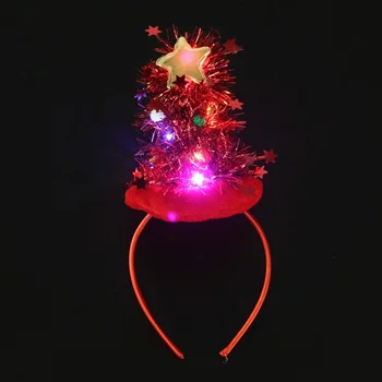 10pcs Rdeča Zelena Božično Drevo LED Luči Glavo Star Lase Band Nova Let Strela Božič Okraski Okraski Navidad Rekviziti