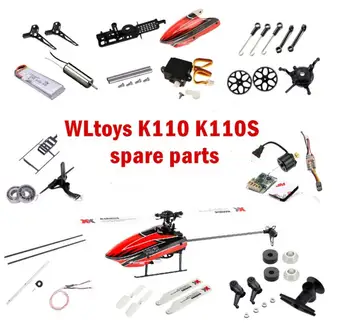 WLtoys K110S RC Helikopter Deli Brushless motor sprejemnik daljinski upravljalnik ESC, servo propeler podvozje veslo objemka itd