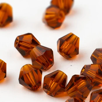 6 mm debelo karamelo barve večplasten kristalno steklene kroglice distančnik kroglice za ročno izdelana ogrlica, zapestnica DIY nakit, izdelava