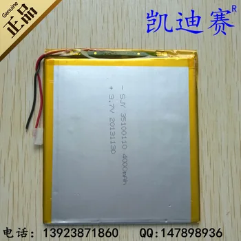 3,7 V litij-polimer baterija 35100110 4000 mah ultra velike zmogljivosti DIY domače Tablet PC Polnilne Li-ion Celic za Polnjenje
