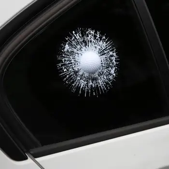 Zabavno 3D Golf Žogo Udaril Okno Crack Vetrobransko steklo Avtomobila Nalepke Nalepke za Dekoracijo
