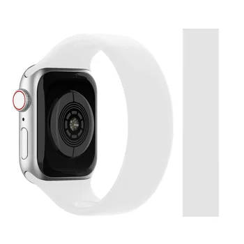 SOLO ZANKE ZA Apple watch band 44 mm 40 mm 38 mm 42mm Elastična silikonska zapestnica correa iwatch serije 6 5 4 3 se trak 41mm 45mm