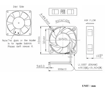 Nova 3D Tiskalnik 24V 40mm Ventilator MF40102VX-1Q03C-A99 za Sunon Magnetnih Ležajev 4010 Hlajenje za Iztiskanje Hotend BLV Mgn Kocka Edaja