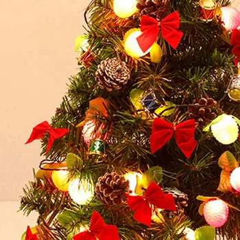 60 CM Table LED Božično Drevo Nočna Dekoracijo Svetlobe Borovih Mini Božič Umetno Drevo Festival Okraski za novoletno Darilo