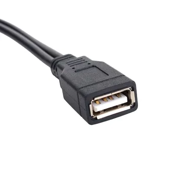 USB Kabel 1 Moški 2 Ženski Vtičnico USB 2.0 Podaljšek Linije za Sončne celice, Polnilnik Podatkovni Kabel, Napajalni Adapter Pretvornik Splitter