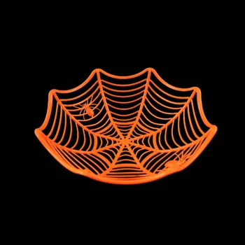 Halloween Črna, Oranžna, Vijolična Spletni Skledo Sadja Ploščo Candy Paket Košarico Skledo Trik Zdravljenje Dekoracijo Sadje pladenj za noč Čarovnic