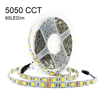 LED 5050 SCT Trak Svetlobe, 5m DC 12V Prilagodljiv Trak, 60LED/m Toplo Naravno Bela DC12V Nepremočljiva 300 LED Pik, Doma Dekoracijo