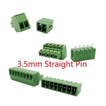 5Pair(10Pcs) 15EDG 3,5 mm 3.81 mm KF2EDG PCB Vijak Terminal Blok Priključek 2-12Pin Naravnost Pin Desni Kotni Vtič na Glavi Vtičnico