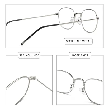 ZENOTTIC Krog Tanek Svetlobni Krog Kovinskih Očal Okvir Moški Ženske Recept Optična Očala blagovne Znamke, Modni Oblikovalec Očala