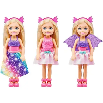 Prvotni Barbie Dreamtopia Chelsea morska deklica Lutka Z Dodatki, Ličila Igrače Igra Hiša Igrače Dekleta Darilo za Rojstni dan GTF40