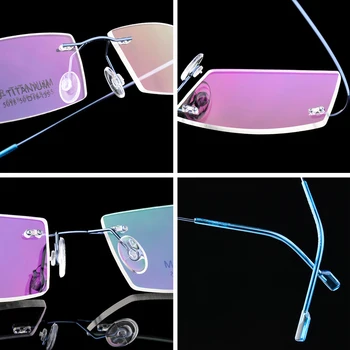 UVLAIK Super Elastični Titana Očala Okvirji Moških Poslovnih Zlitine Optični Eye glasses Moški po Meri Kratkovidnost Recept Spektakel