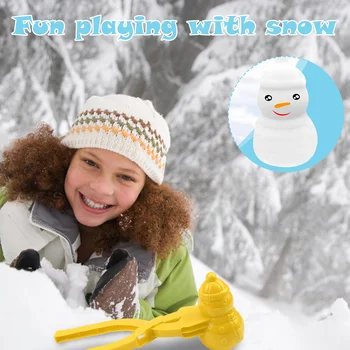 Srčkan Snežaka Raca Dinozaver Obliko Plaz Maker Posnetek Klešče Otroci Pozimi Na Prostem Smešno, Sneg, Pesek Plesni Snežne Kepe Boj Šport Igrače#20
