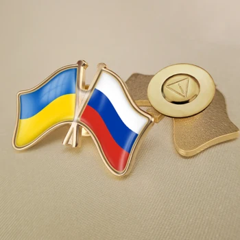 Ukrajine in ruske Federacije Prečkal Dvojno Prijateljstvo Zastav broške Broška Značke