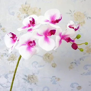 1Pc 7 Glav Umetne Rože Metulj Orhideja Visoke Kakovosti Ponaredek Cvetje Za Office Vrt DIY Stranka Domov Poročna Fotografija Rekviziti