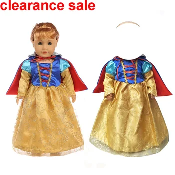18 inch dekleta lutka obleko princese Sneg Belo obleko za baby doll igrače, oblačila otrok darilo za rojstni dan