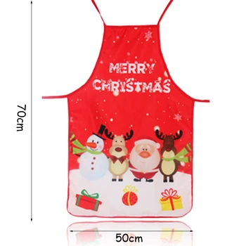 Božični okraski, predpasnik Santa Claus jelena snežaka, tiskanje, vzorec ustvarjalne Božič predpasnik Srečno Novo Leto 2021