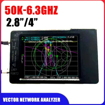 50kHz -6.3 GHz NanoVNA-H HF VHF UHF Vektorski Analizator Omrežja Antena Analyzer in Primer za 2,8 palčni 4 inch LiteVNA 6 G 3,7 V