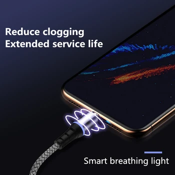 LED Magnetni Kabel USB Tip C Kabel Za Samsung Kabel USB C Kabel Hitro Polnjenje Za Huawei Micro USB Kabel Za iphone Xiaomi 11