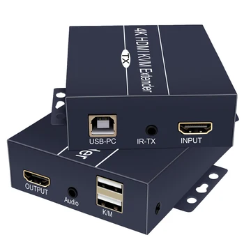 2020 Najboljše IP Omrežja HDMI KVM Extender 200 m z Zanko Iz 1080P RJ45 Vrata HDMI Podaljšek IR 660ft HDMI USB Podaljšek Preko Cat5e/6