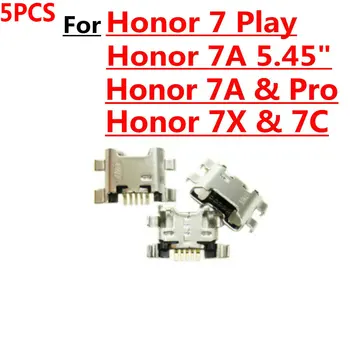 5pcs Novo Micro USB Vtič za Polnjenje Port Priključek, Vtičnica Za Huawei Honor 7A 7C 7X 7S 7 Igrajo