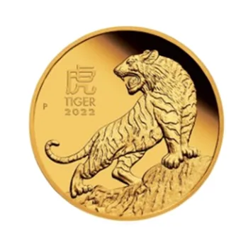 2022 Leto Tiger Spominski Kovanec Avstralski zlatnik, srebrnik Spominski Medaljon Zbirateljskih Kovancev